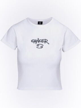 Realisation Par Zodiac ♋️ Cancer ♋️ White Baby Tee Size S